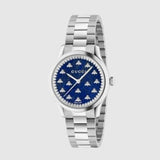 Gucci G Timeless Quartz Blue Dial Silver Steel Strap Watch for Women - YA1265043 Buy Now By Gucci