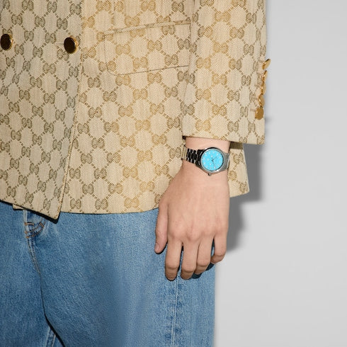 Shop Gucci G Timeless Quartz Turquoise Dial Silver Steel Strap Unisex Watch - YA1265044 in USA