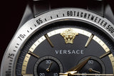 Versace Classic Chronograph Quartz Black Dial Silver Steel Strap Watch For Men - VEV700419 Buy Now By Versace