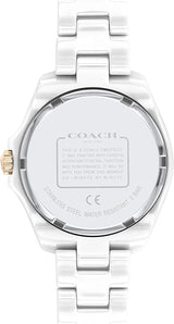 Coach Preston Mother of Pearl White Dial White Steel Strap Watch for Women - 14503662 Buy Now By Coach