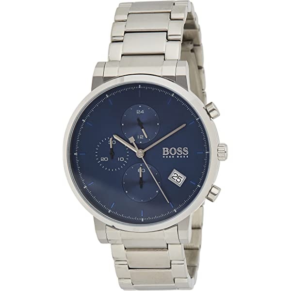 Shop Hugo Boss Integrity Blue Dial Silver Steel Strap Watch for Men - 1513779 in USA