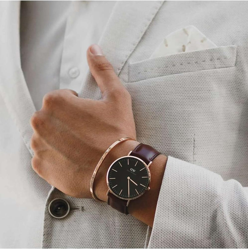 Daniel Wellington Classic Bristol Black Dial Brown Leather Strap Watch for Men - DW00100137 Buy Now By Daniel Wellington