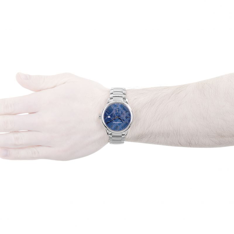 Shop Burberry The Classic Blue Dial Silver Steel Strap Watch for Men - BU10007 in USA