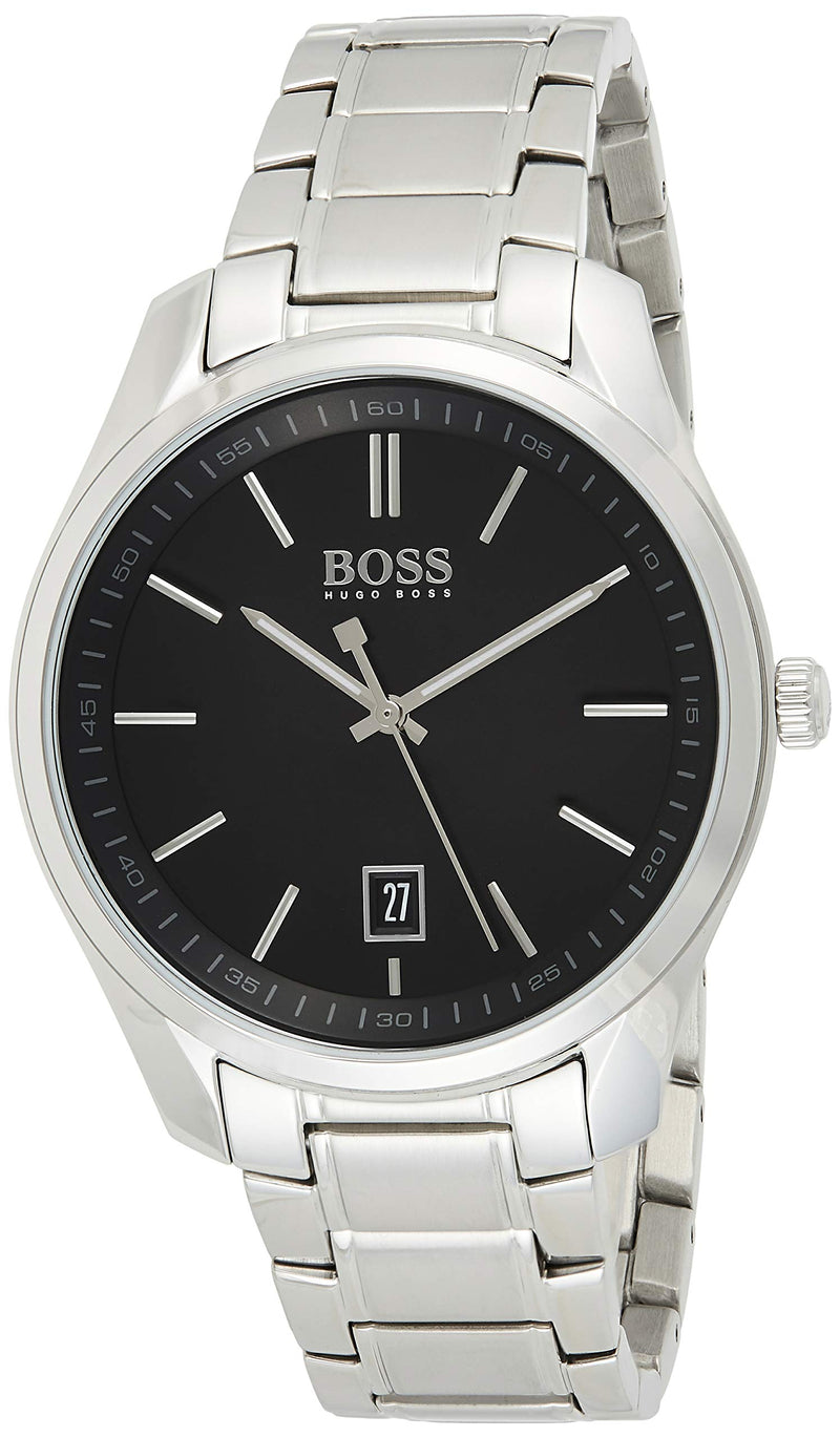Hugo Boss Governer Black Dial Silver Steel Strap Watch for Men - 1513488 Buy Now By Hugo Boss