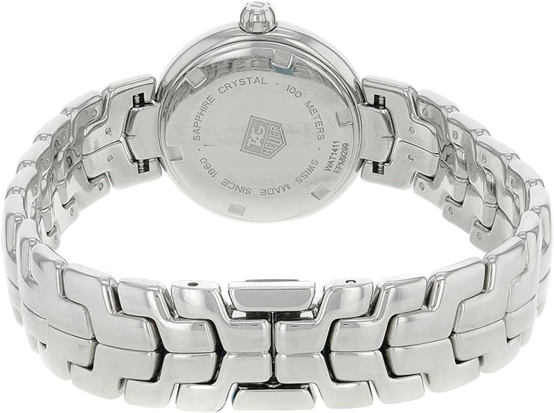 Shop Tag Heuer Link Diamonds Mother of Pearl Dial Silver Steel Strap Watch for Women - WAT1411.BA0954 in USA