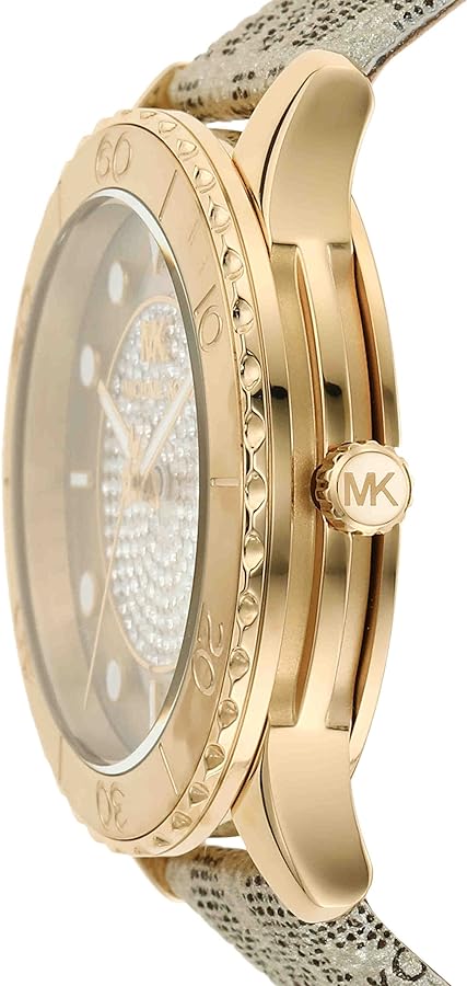 Michael Kors Runway Three Hand Quartz Gold Dial Brown Leather Strap Watch For Women - MK6999 Buy Now By Michael Kors