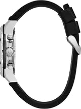 Bulova Marine Star Chronograph Black Dial Black Rubber Strap Watch for Men - 98B127 Buy Now By Bulova