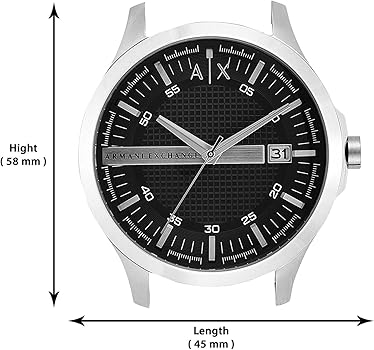 Armani Exchange Hampton Chronograph Black Dial Black Leather Strap Watch For Men - AX2101 Buy Now By Armani Exchange