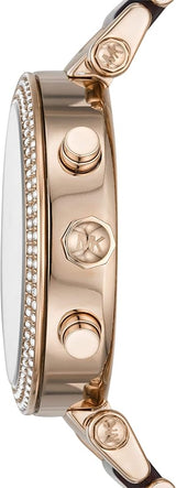 Michael Kors Parker Chronograph Rose Gold Dial Two Tone Steel Strap Watch For Women - MK6832 Buy Now By Michael Kors