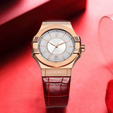 Maserati Potenza Silver Dial Red Leather Strap Watch For Women - R8851108501