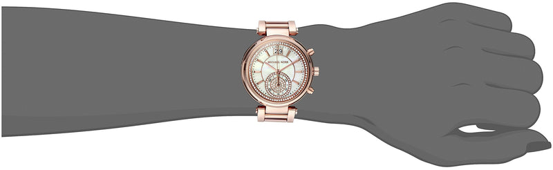 Michael Kors Sawyer Mother of Pearl White Dial Rose Gold Steel Strap Watch for Women - MK6282 Buy Now By Michael Kors