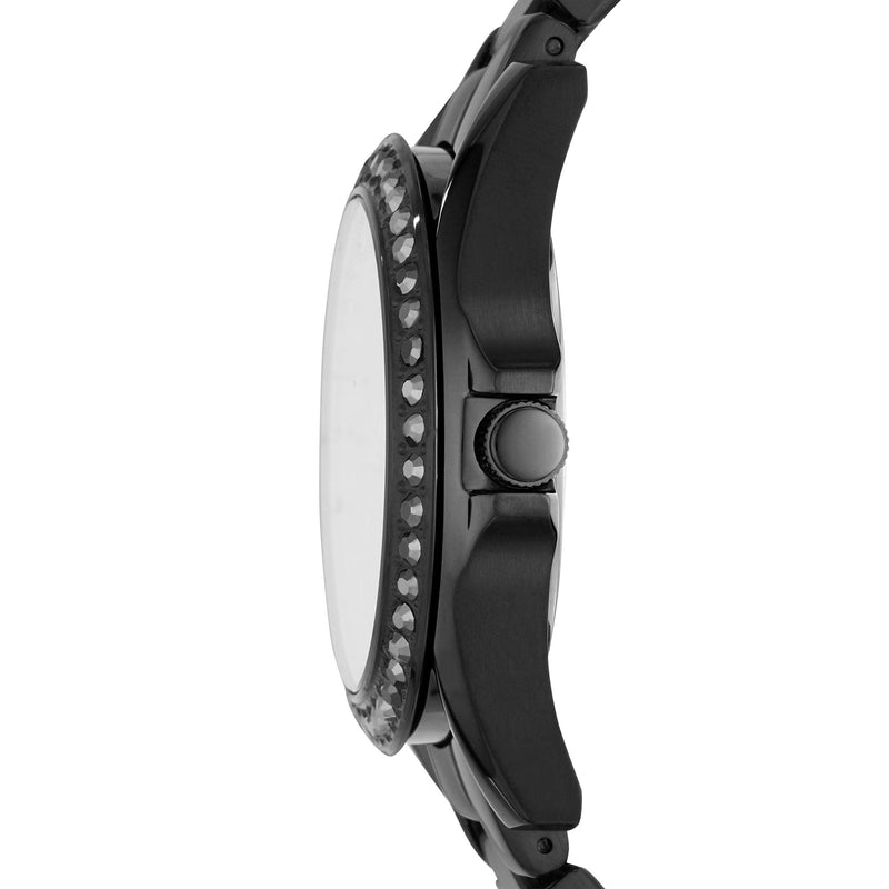 Fossil Riley Multifunction Black Dial Black Steel Strap Watch for Women - ES4519 Buy Now By Fossil