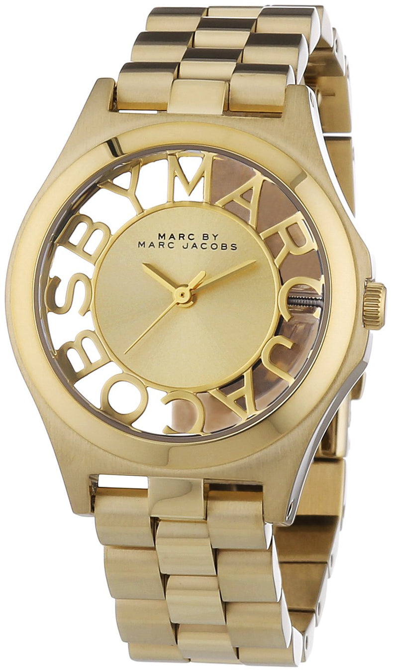 Marc Jacobs Henry Gold Dial Gold Steel Strap Watch for Women - MBM3292 Buy Now By Marc Jacobs