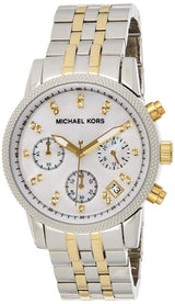 Michael Kors Ritz Chronograph White Dial Two Tone Steel Strap Watch for Women - MK5057 Buy Now By Michael Kors