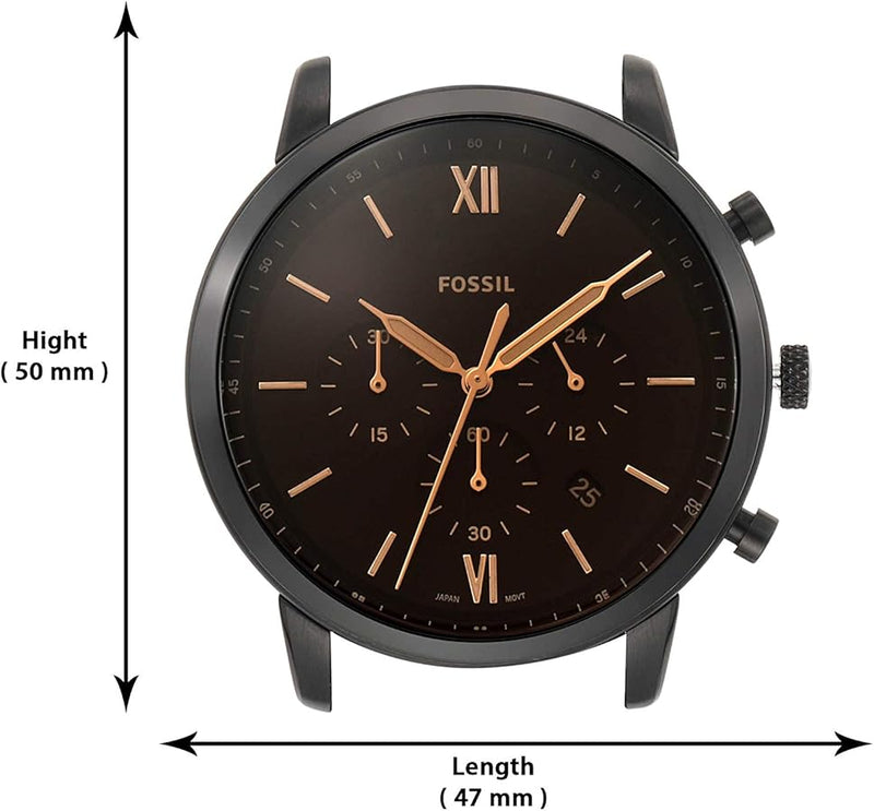 Fossil Neutra Chronograph Black Dial Black Steel Strap Watch for Men - FS5525 Buy Now By Fossil