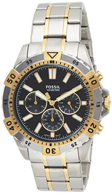 Fossil Garrett Chronograph Green Dial Two Tone Steel Strap Watch for Men - FS5622