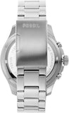 Fossil FB-03 Chronograph Black Dial Silver Steel Strap Watch for Men - FS5725