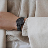 Daniel Wellington Iconic Link Ceramic Black Dial Black Steel Strap Watch For Women - DW00100414 Buy Now By Daniel Wellington