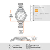 Michael Kors Sage Three-Hand White Dial Silver Steel Strap Watch for Women - MK4807 Buy Now By Michael Kors