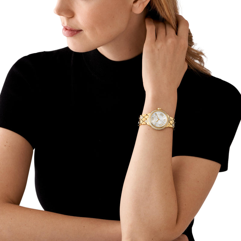 Michael Kors Camile Analog White Dial Gold Steel Strap Watch for Women - MK4801 Buy Now By Michael Kors