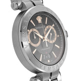 Versace Aion Chronograph Black Dial Silver Steel Strap Watch For Men - VE1D01019 Buy Now By Versace