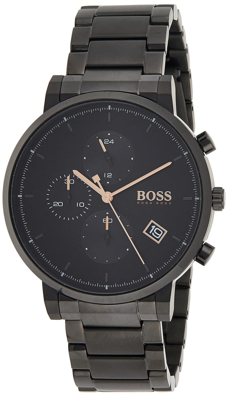 Shop Hugo Boss Integrity Black Dial Black Steel Strap Watch for Men - 1513780 in USA