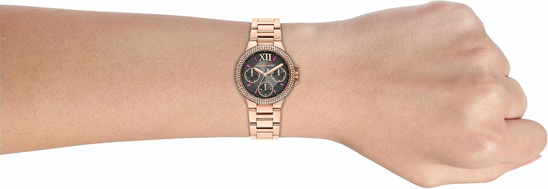 Michael Kors Camille Chronograph Grey Dial Rose Gold Steel Strap Watch For Women - MK6983 Buy Now By Michael Kors