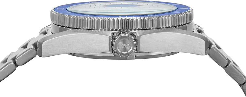 Michael Kors Maritime Three-Hand Blue Dial Silver Steel Strap Watch for Men - MK9160 Buy Now By Michael Kors