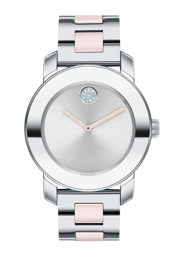 Shop Movado Bold Silver Dial Two Tone Steel Strap Watch for Women - 3600702 in USA
