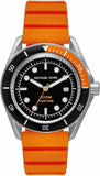 Michael Kors Maritime Three-Hand Analog Black Dial Orange Silicone Strap Watch for Men - MK9157