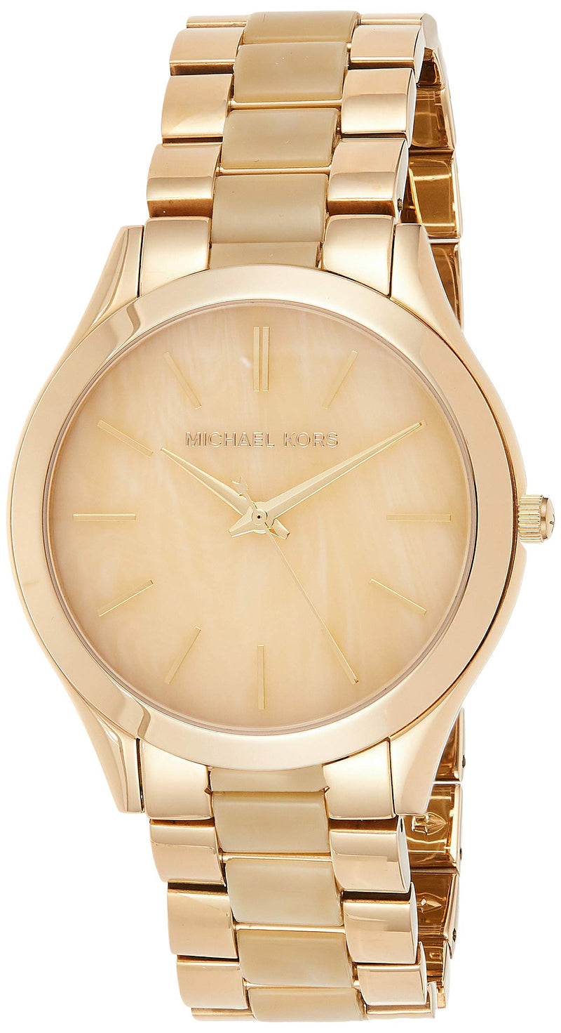 Michael Kors Slim Runway Gold Dial Two Tone Gold Strap Watch for Women - MK4285 Buy Now By Michael Kors