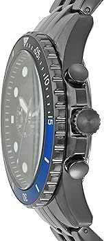 Fossil FB-01 Chronograph Black Dial Grey Steel Strap Watch for Men - FS5835 Buy Now By Fossil