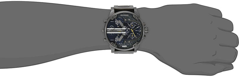 Diesel Big Daddy 2.0 Blue Dial Grey Stainless Strap Watch For Men - DZ7331