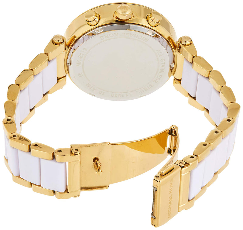 Michael Kors Parker White Dial Two Tone Steel Strap Watch for Women - MK6119 Buy Now By Michael Kors