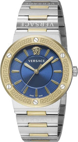 Versace Greca Quartz Blue Dial Silver Steel Strap Watch for Women - VEVH01120 Buy Now By Versace
