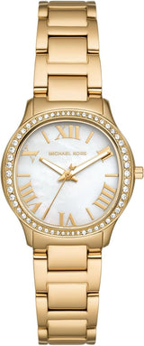 Michael Kors Sage Analog White Dial Gold Steel Strap Watch for Women - MK4822 Buy Now By Michael Kors