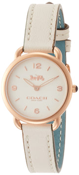 Coach Delancey White Dial White Leather Strap Watch for Women - 14502790 Buy Now By Coach