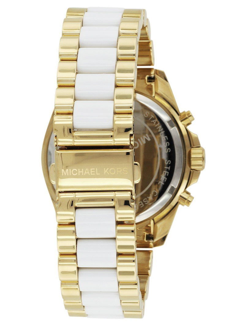 Michael Kors Bradshaw Chronograph White Dial Two Tone Steel Strap Watch For Women - MK5743 Buy Now By Michael Kors