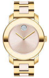 Shop Movado Bold Beige Dial Two Tone Steel Strap Watch For Women - 3600640 in USA