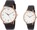 Emporio Armani Kappa Quartz White Dial Black Leather Strap Watch For Men - AR80015 Buy Now By Emporio Armani