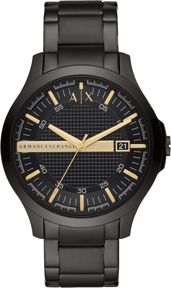 Armani Exchange Hampton Chronograph Black Dial Black Steel Strap Watch For Men - AX2413 Buy Now By Armani Exchange