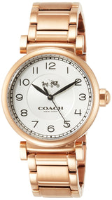 Coach Madison White Dial Rose Gold Steel Strap Watch for Women - 14502395 Buy Now By Coach
