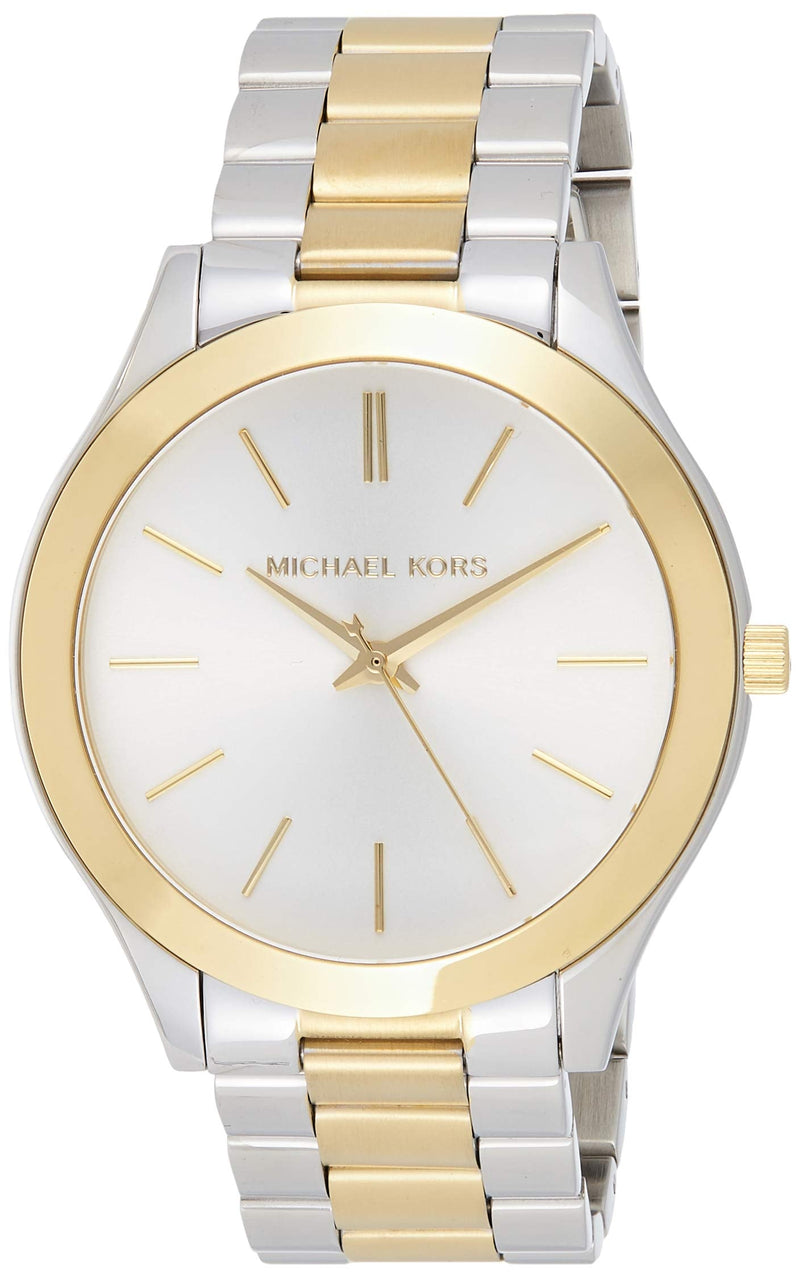 Michael Kors Runway Slim Silver Dial Two Tone Stainless Steel Strap Watch for Women - MK3198 Buy Now By Michael Kors