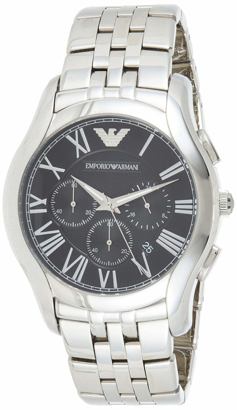 Emporio Armani Classic Chronograph Black Dial Silver Steel Strap Watch For Men - AR1786 Buy Now By Emporio Armani