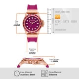 Michael Kors Everest Pave Crystals Pink Dial Pink Rubber Strap Watch for Women - MK7441 Buy Now By Michael Kors