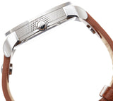 Diesel Mini Daddy Silver Dial Brown Leather Strap Watch For Men - DZ7309 Buy Now By Diesel
