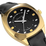 Gucci GG2570 Quartz Black Dial Black Leather Strap Watch For Women - YA142408 Buy Now By Gucci