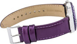 Shop Guess Limelight Quartz Silver Dial Purple Leather Strap Watch For Women - W0775L6 in USA