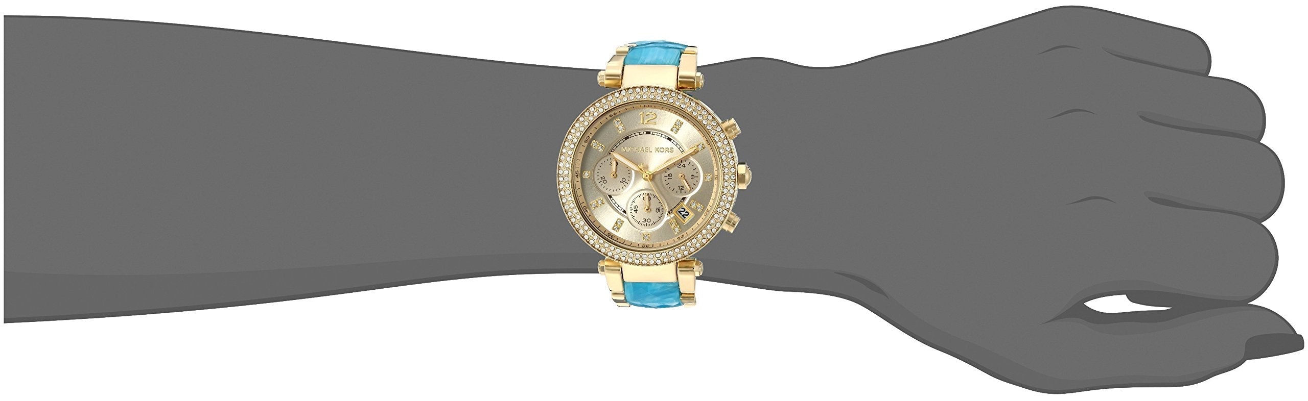Michael Kors Parker Gold Dial Two Tone Steel Strap Watch for Women - MK6364