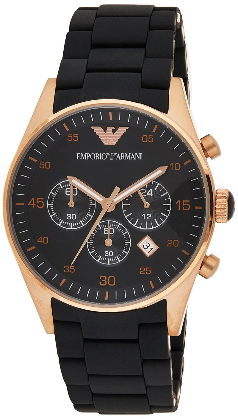 Emporio Armani Sportivo Black Dial Black Steel Strap Watch For Men - AR5905 Buy Now By Emporio Armani